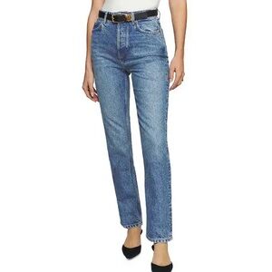 Reformation Cynthia High Rise Straight Jeans Colorado 25 Button Fly